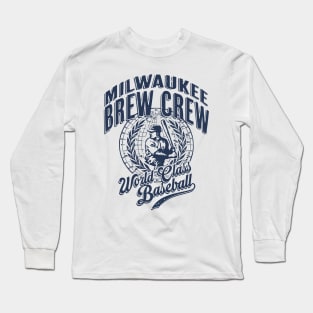 Vintage BREW CREW World Class Baseball Long Sleeve T-Shirt